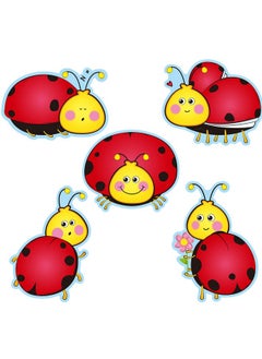 Zonon 45 Pieces Colorful Ladybugs Cut-Outs, Ladybugs Accents Paper Cutouts Name Tags Labels Ladybugs Party Bulletin Board Classroom Decoration For Teacher Student Back To School Party Supply,6.7 X 5.1 Inch  - Image 1