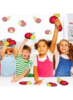 Zonon 45 Pieces Colorful Ladybugs Cut-Outs, Ladybugs Accents Paper Cutouts Name Tags Labels Ladybugs Party Bulletin Board Classroom Decoration For Teacher Student Back To School Party Supply,6.7 X 5.1 Inch  - Image 3