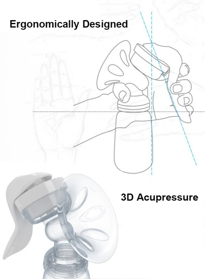 مضخة الثدي اليدوية مع اللهاية وزجاجة الرضاعة - Image 2