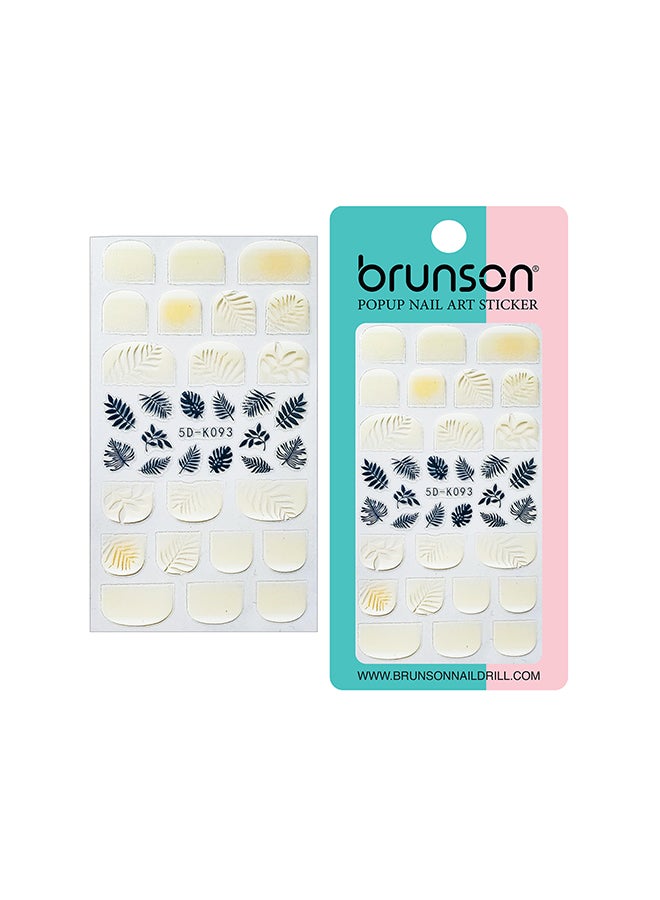 5D Flower Decals Exquisite Self Adhesive Nail Art Decoration Stickers 5D-k093