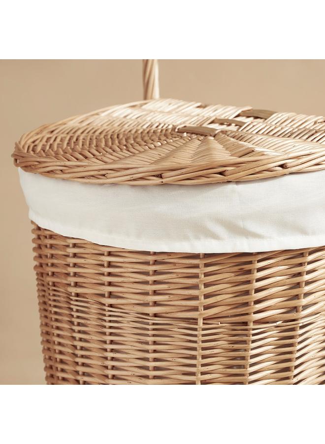 Zaboon Laundry basket with wheels, handmade Willow, 31 l - Image 2