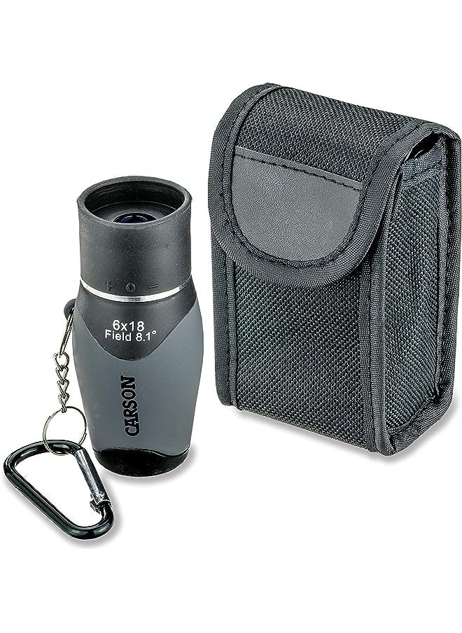 Carson Minimight 6X18Mm Pocket Monocular With Carabiner Clip (Mm-618)  - Image 1