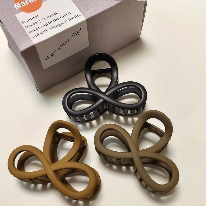 Markuii 3.3 Inch Hair Claw Clips, Unbreakable No Slip Matte Claw Clip for Women's Thin & Medium Thick Fine Hair, 3 Pack - Image 5