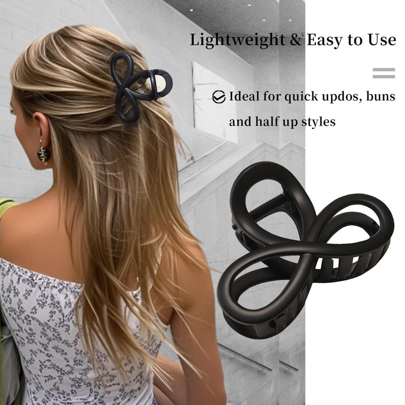 Markuii 3.3 Inch Hair Claw Clips, Unbreakable No Slip Matte Claw Clip for Women's Thin & Medium Thick Fine Hair, 3 Pack - Image 3