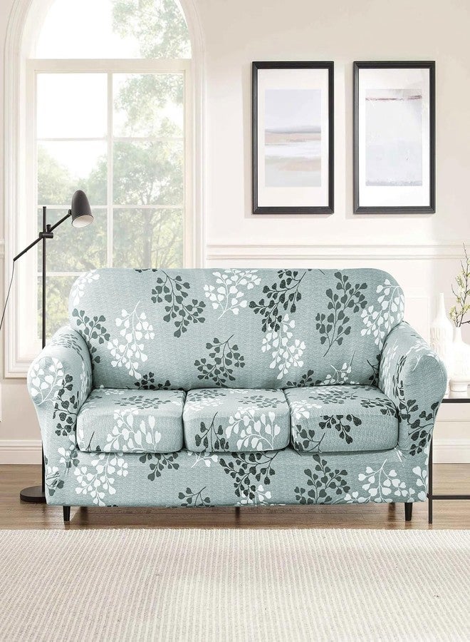 Lamberia Printed Sofa Cover for 3 Cushion Couch High Stretch Sofa Slipcovers 4 Piece Sofa Slipcover with Three Separate Cushion Covers Elastic Bottom Floral Pattern (Fall, Sofa) - Image 2