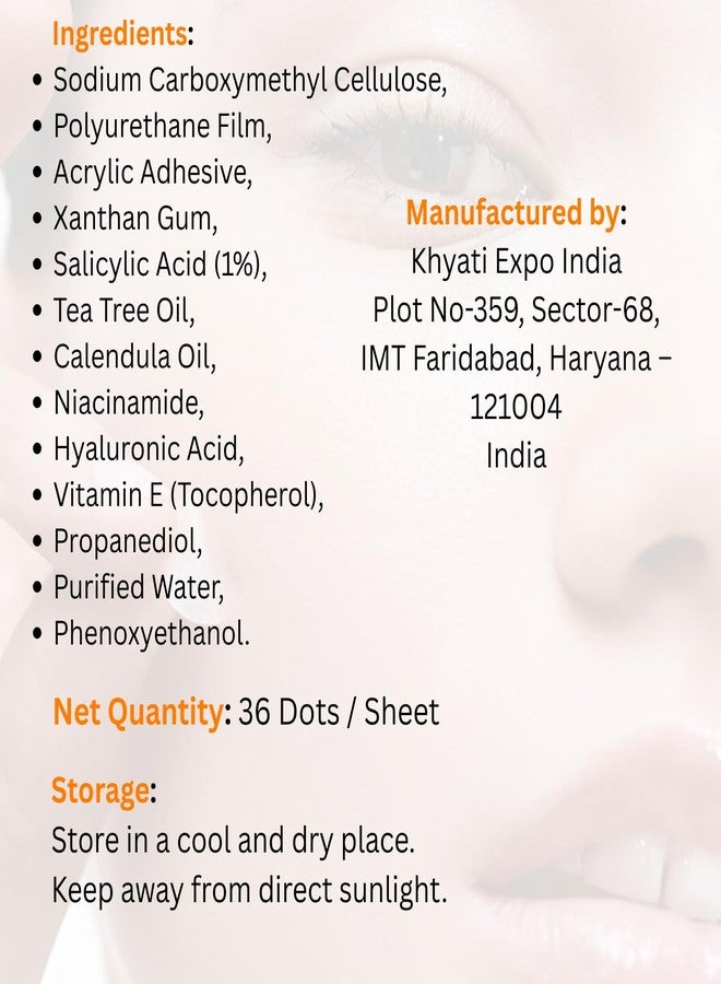 Solitude Acne Clearing Pimple Patches For Face With Salicylic Acid (36 dots) - Image 2