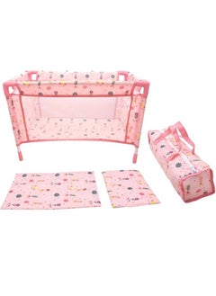 dolls world Dolls World Large Travel Cot with Quilt, Pillow & Travel Bag | Fits Dolls Up to 18" (46cm) | Pretend Play Toy for Kids Age 3+ | Peterkin  - Image 1