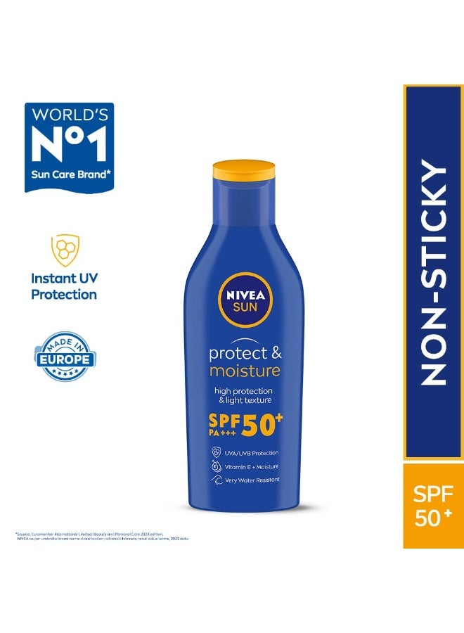 نيفيا واقي شمس نيفيا للحماية والترطيب، ٧٥ مل، بعامل حماية ٥٠، لحماية فورية للبشرة العادية | نظام حماية من الأشعة فوق البنفسجية الطويلة والمتوسطة PA+++ | فيتامين هـ + ترطيب | مقاوم للماء للغاية | مناسب للجنسين - Image 4