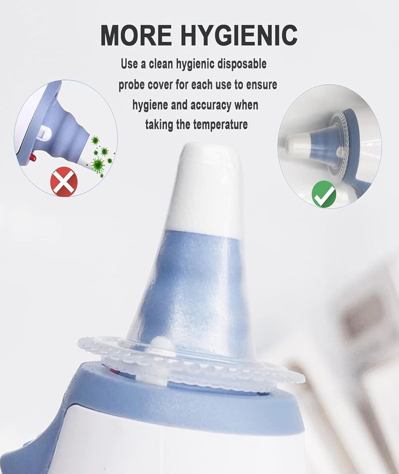Buildcon 20 قطعة أغطية مجس disposable لميزان الحرارة، أغطية ميزان الحرارة للأذن، ملحقات مراقبة درجة الحرارة للاستخدام الصحي - Image 3