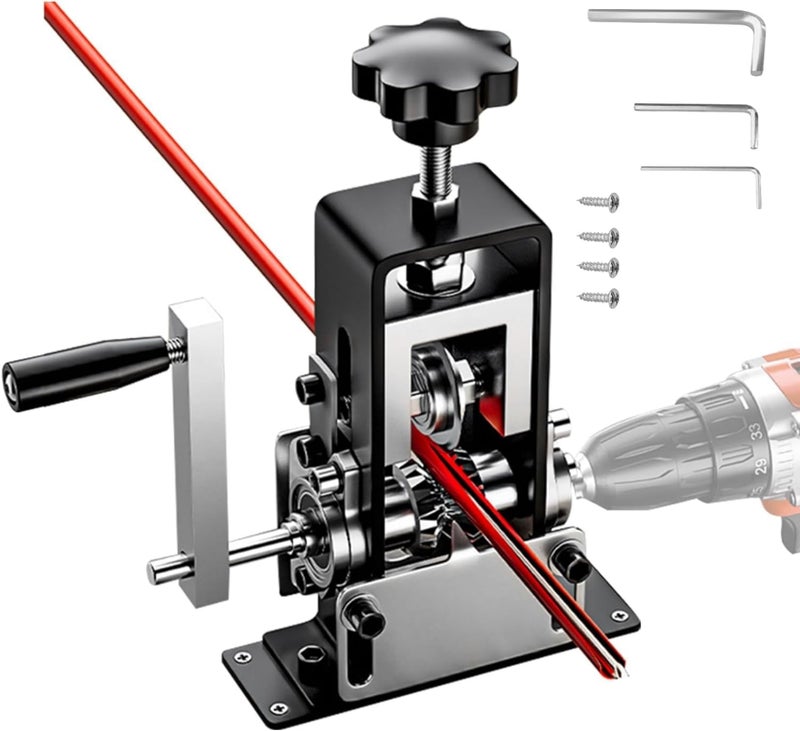 Hizmivos Manual Wire Stripping Machine Gauge Wire 0.06-1 inches,Scrapping Copper Wire Peeler Machine,Drill Powered Hand Crank Wire Stripper Tool for Scrap Copper Recycling - Image 1