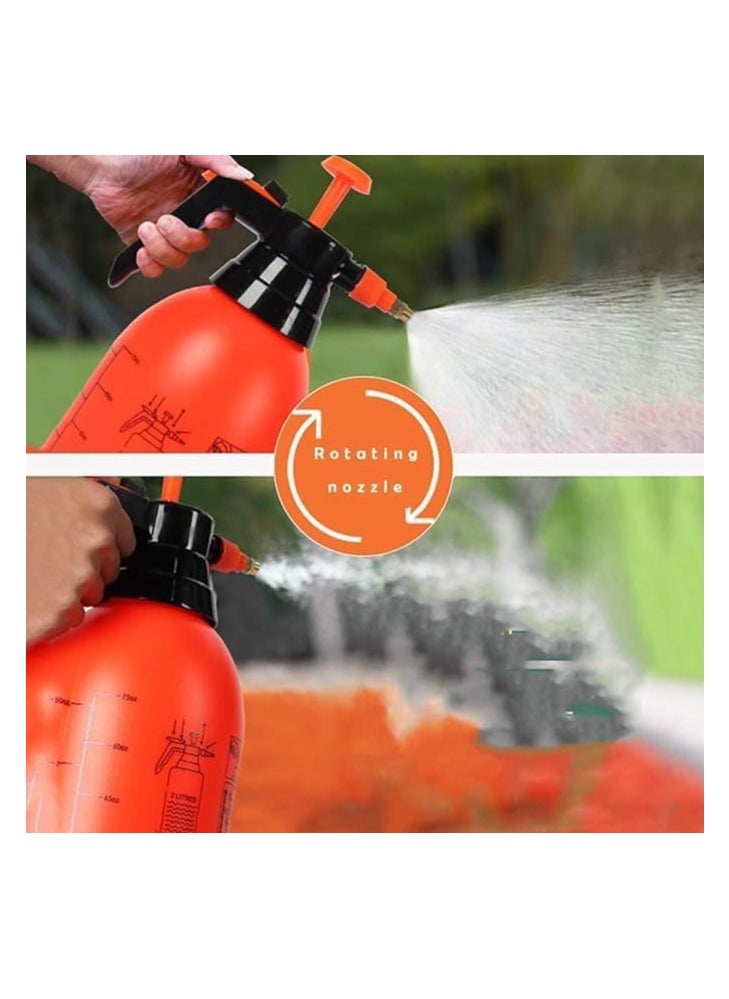 Generic Pressure Sprayer Handheld Sprinkler Water Mister Spray Bottle Adjustable Nozzle For Watering Garden Lawn Plants and Car Wash (Color May Vary-2 Litre)  - Image 3