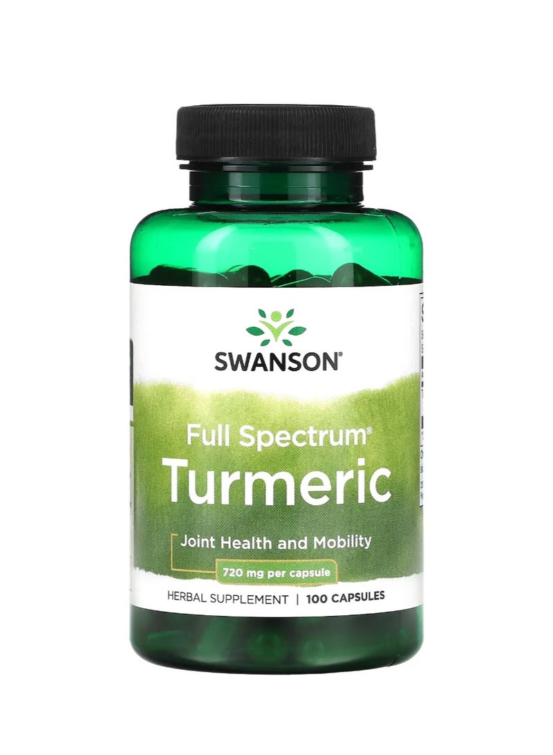 SWANSON Full Spectrum Turmeric 720 mg 100 Capsules - Image 1