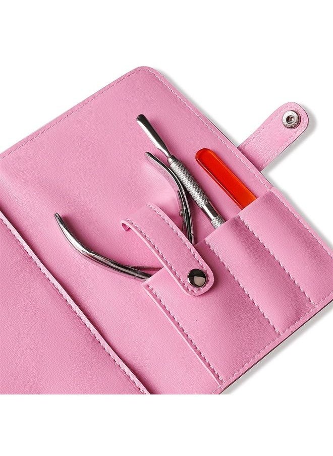 Honey Joy - Nail Drill Bit Holder Organizer, 33 Holes Nail Drill Bit Holder Wallet Storage Bag for Manicure Tools Efile Nail Grinding Bits Display Portable for Travel or Home (HJ-ZP013-Pink) - Image 1