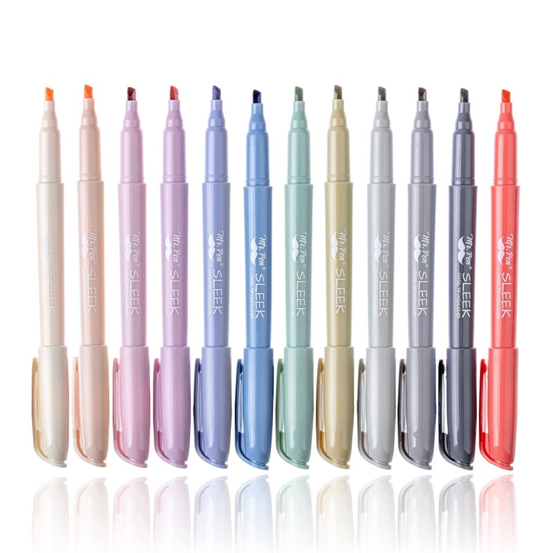 Mr. Pen - Highlighters, 12 Pack, Chisel Tip, Morandi Colors, Highlighters Assorted Colors, Colored Highlighters, Highlighter Pen, Highlighters No Bleed, Highlighter Set, Colorful Highlighters - Image 1