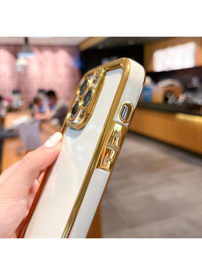 S-TOP Case For iPhone 14 Plus Plating Emery PC Hybrid Silicone Phone Case - Image 5