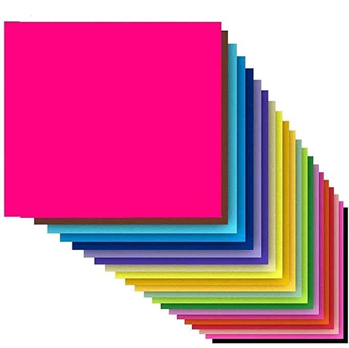 Eclet Neon Origami Paper 15 cm X 15 cm Pack of 100 Sheets (10 sheet x 10 color) Fluorescent Color Both Side Coloured For Origami, Scrapbooking, Project Work.39 - Image 2