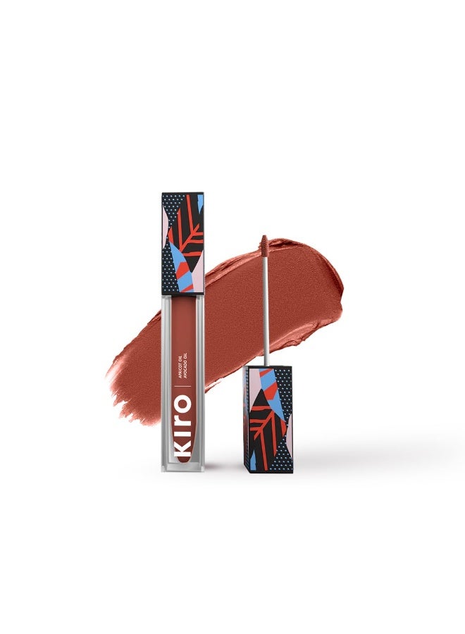 Kiro Airy Matte Liquid Lipstick Nutmeg Nude | Chocolate Brown | Transferproof I Waterproof lipstick Long Lasting I Apricot & Avocado Oil | 100% Vegan | 5ml | No Parabens, No Toxins - Image 1