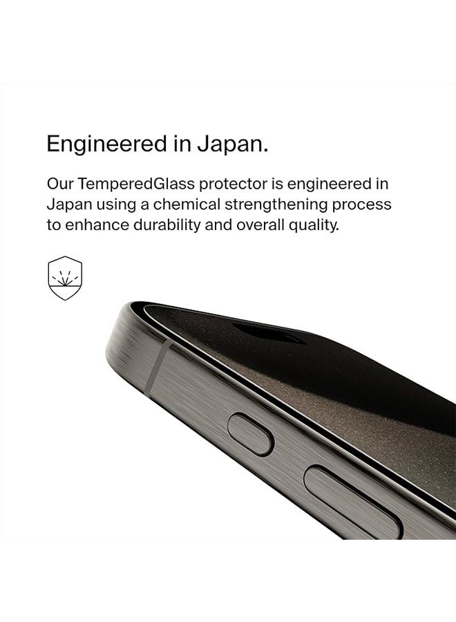 2 Pack Privacy Full Coverage Screen Protector for iPhone 17 Pro, Black Edge Anti Spy Tempered Glass Film with Easy Installation Tool, Case Friendly - Image 4