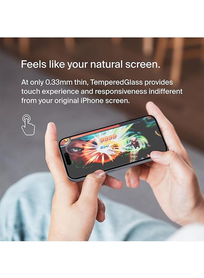 2 Pack Privacy Full Coverage Screen Protector for iPhone 17 Pro, Black Edge Anti Spy Tempered Glass Film with Easy Installation Tool, Case Friendly - Image 5