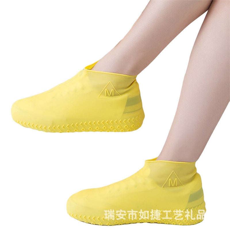 Rain Shoe Cover Men'S And Women'S Silicone Shoe Cover Rainy Day Thickened Bottom Children'S Outdoor Rain Boots Rainproof Supply - Image 1