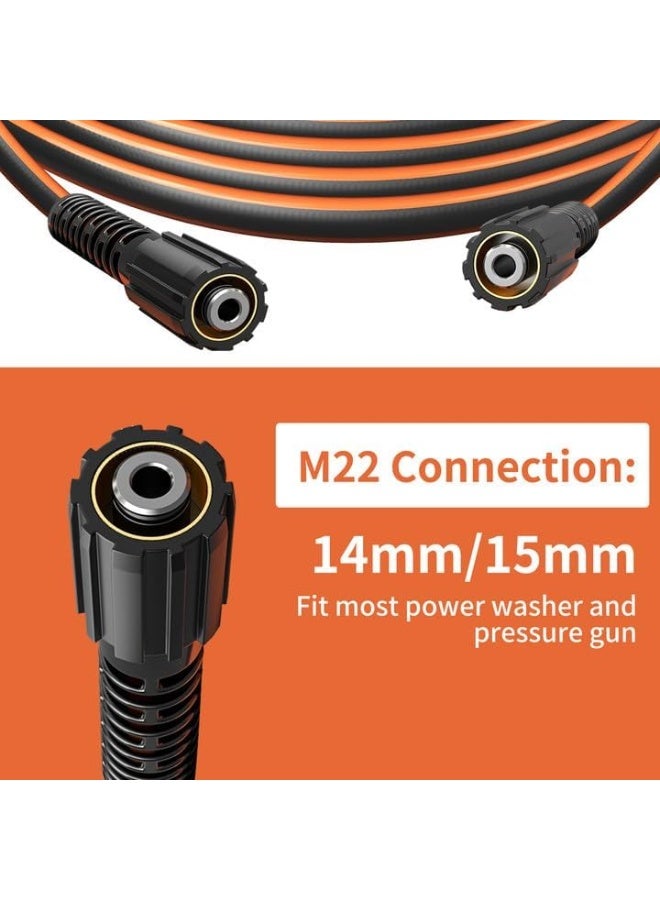 POHIR Pressure Washer Hose 50Ft 1/4,4000 Psi Kink Resistant Power Washing Extension Hose  - Image 2