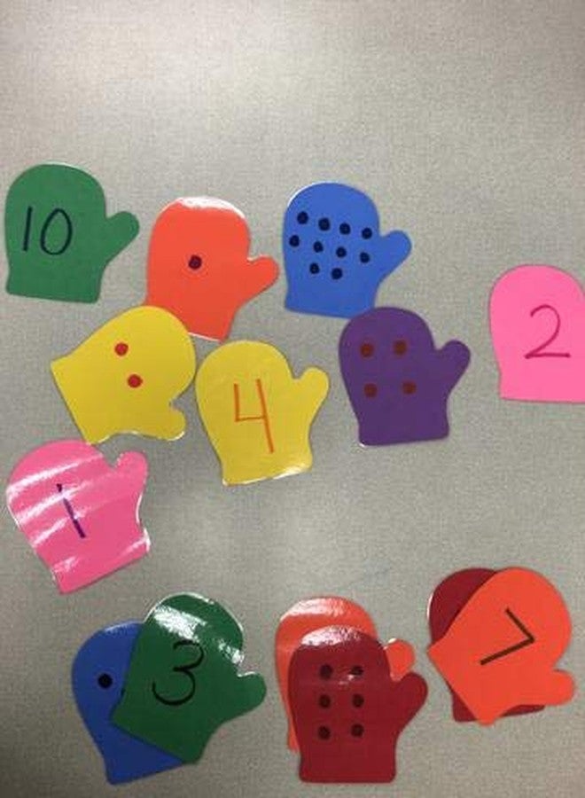 SHAPES ETC. 31 Pcs Mitten Assorted Color Creative Paper Cut-Outs 5.5in Christmas Winter Celebrations Winter Décor Kids Classroom Craft Projects DIY Crafts Bulletin Boards USA Made - Image 5