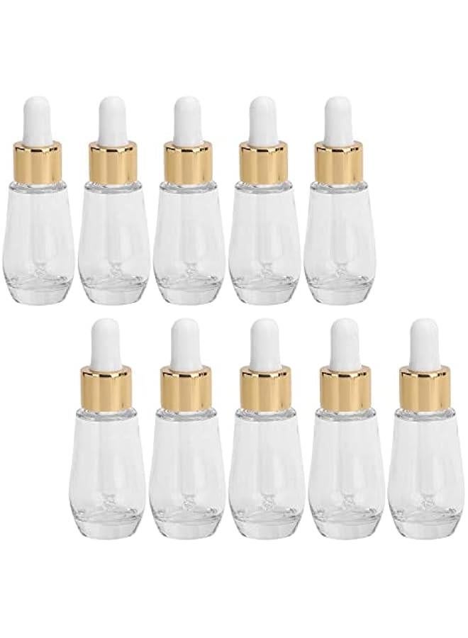 BWSJ Clear Gl Roller Bottle for Essential Oils Travel Size Empty Dropper Bottle DIY Mini Portable Roll On Bottle  of 10 - Image 1