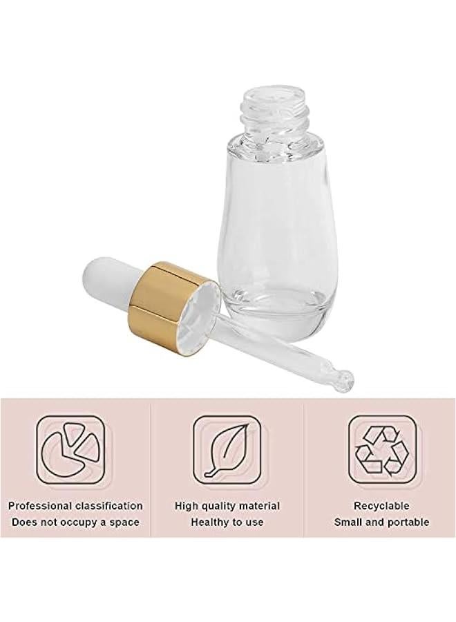BWSJ Clear Gl Roller Bottle for Essential Oils Travel Size Empty Dropper Bottle DIY Mini Portable Roll On Bottle  of 10 - Image 2