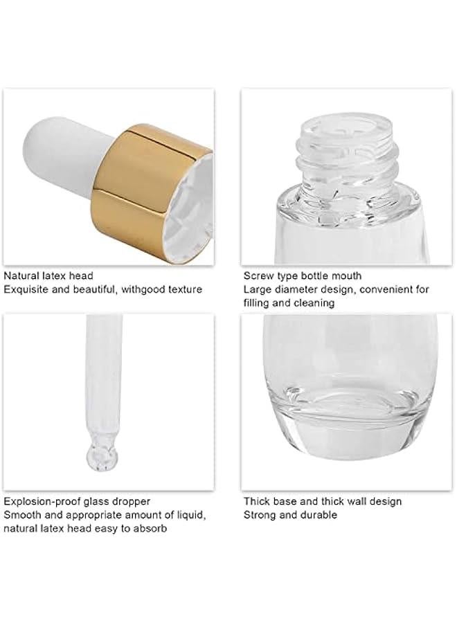 BWSJ Clear Gl Roller Bottle for Essential Oils Travel Size Empty Dropper Bottle DIY Mini Portable Roll On Bottle  of 10 - Image 3