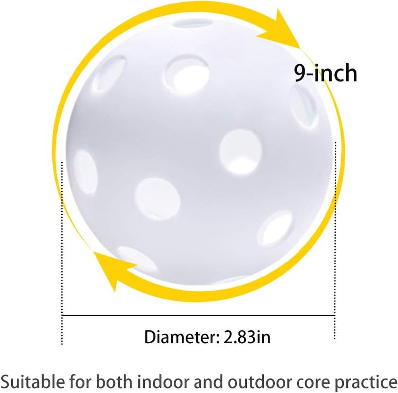 Anteer 12 Pack Plastic Baseball Practice Baseballs for Hitting, Indoor Outdoor Lightweight Balls Baseball Batting Training - Image 4
