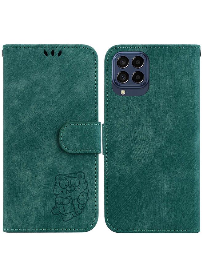 S-TOP Case For Samsung Galaxy M33 5G Little Tiger Embossed Leather Phone Case - Image 1