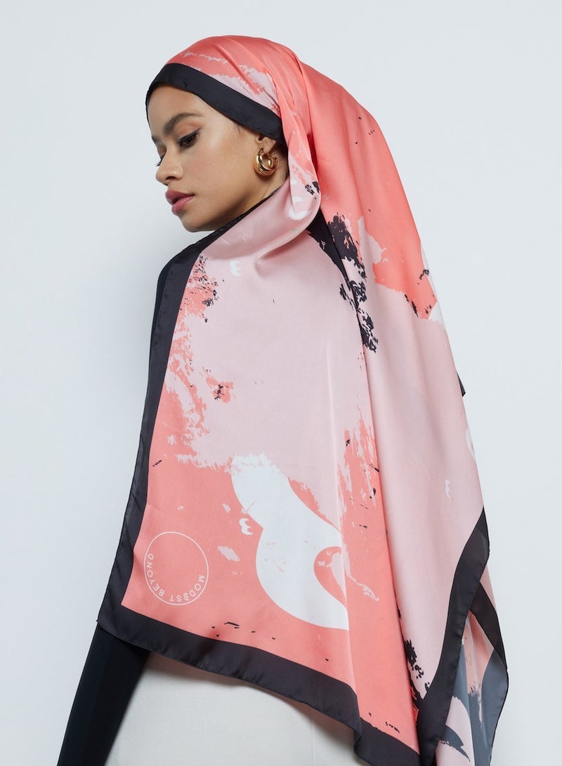 MODEST BEYOND Luxury Printed Satin Hijab - Sustainable - Image 3