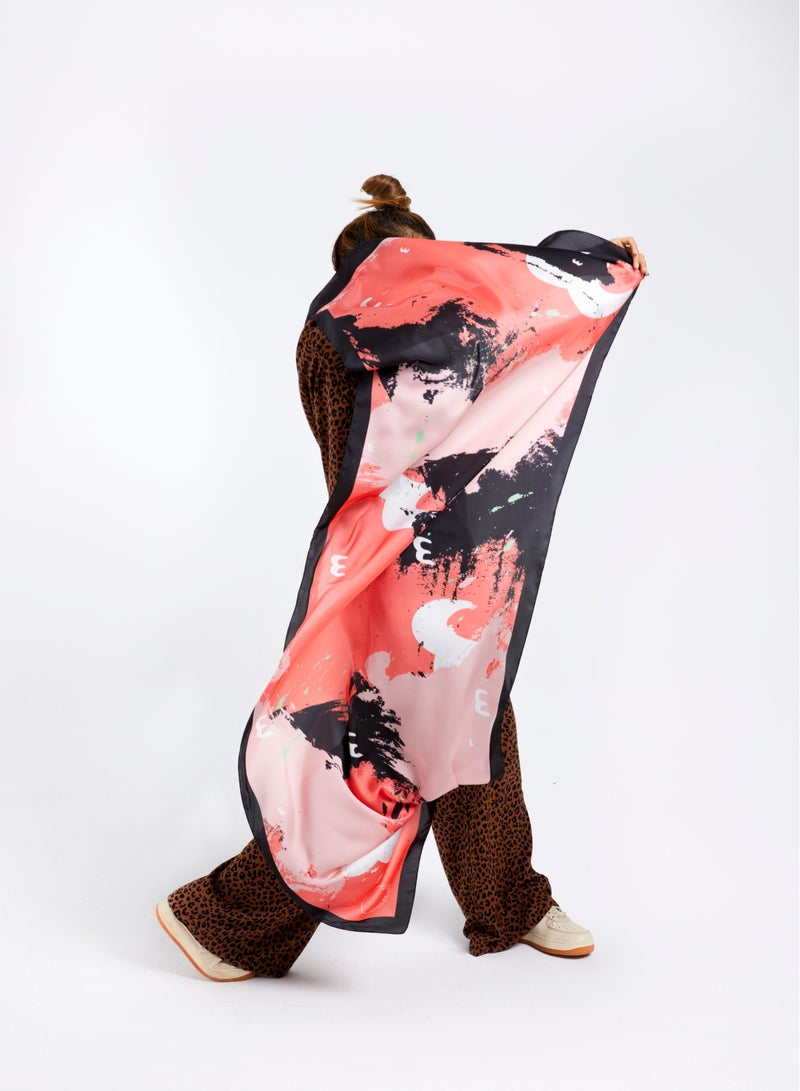 MODEST BEYOND Luxury Printed Satin Hijab - Sustainable - Image 4