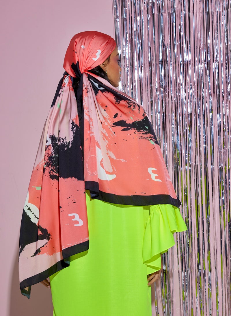 MODEST BEYOND Luxury Printed Satin Hijab - Sustainable - Image 2