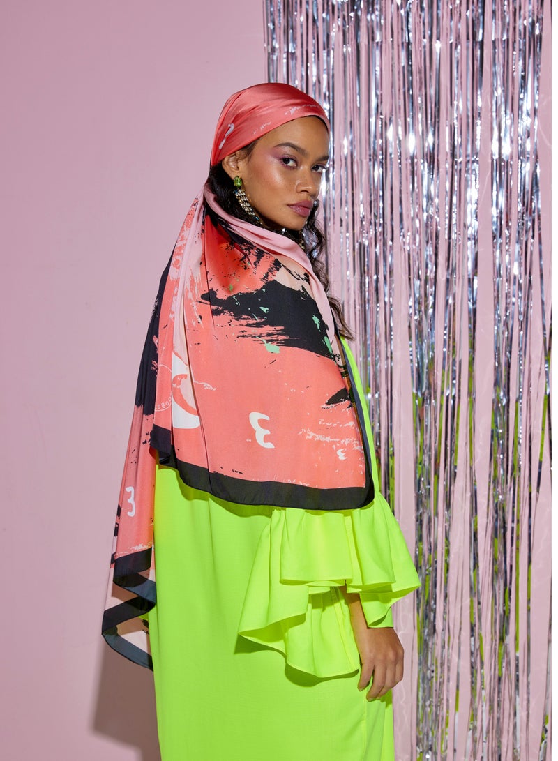 MODEST BEYOND Luxury Printed Satin Hijab - Sustainable - Image 1