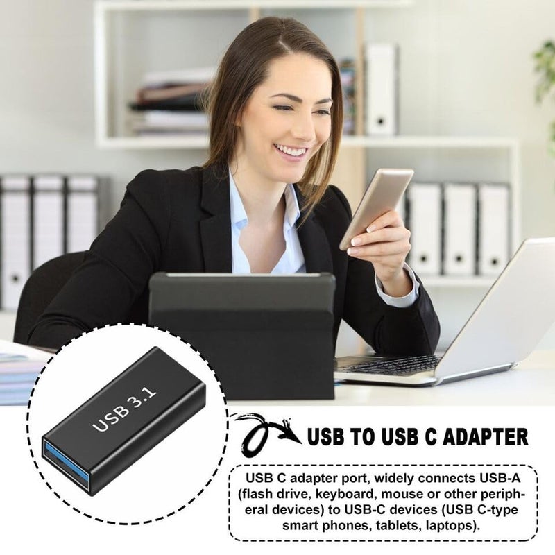 ETZIN USB 3.1 Type C Adapter,Type C High Speed Data Transfer Cable | Accessories 10Gbps Fast Data Transmission with USB3.1 for Phones Laptop, Computer, Game accessories etc(Pack-2) EPL-1070TC. - Image 5