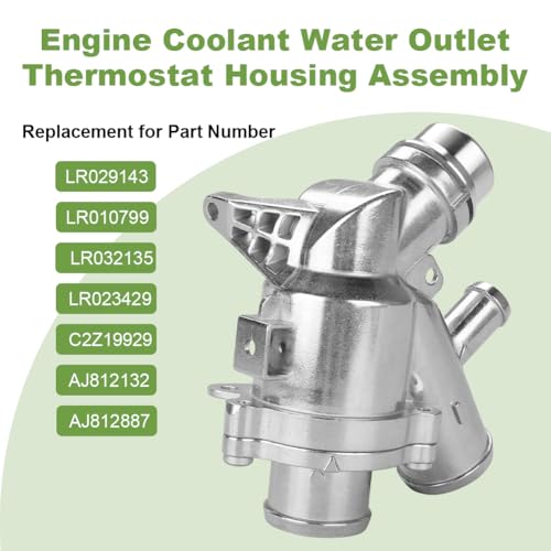 WMPHE Upgraded Aluminium Engine Coolant Thermostat Housing Compatible with Jaguar F-Type XF XFR XFR-S XJ XJR XK XKR XKR-S Rover 2010-2017 Replacement for LR010799 LR032135 C2Z19929 AJ812887 - Image 4