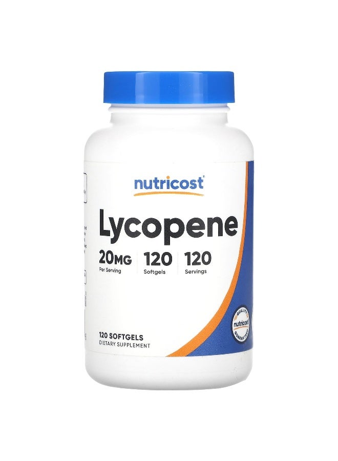 Nutricost, Lycopene, 20 mg, 120 Softgels - Image 1