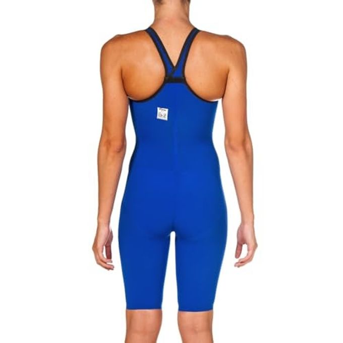 arena Powerskin Carbon Air2 Kneeskin Closed Back Women'S Racing Swimsuit Small Logo Full Body Short Leg One Piece Athletic Tech Suit, Electric Blue/Dark Gray/Fluo Yellow, Us Size 34 - Image 5