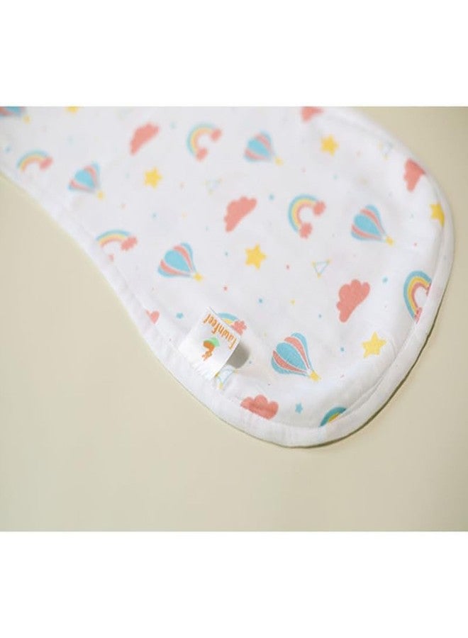 FawnFeel Burp Cloth for Newborn Baby, Infants & Toddlers I Bamboo Based Fabric Breathable, Soft, Fast Absorbing I Rainbow Print I Size 52cmx26cm - Image 5
