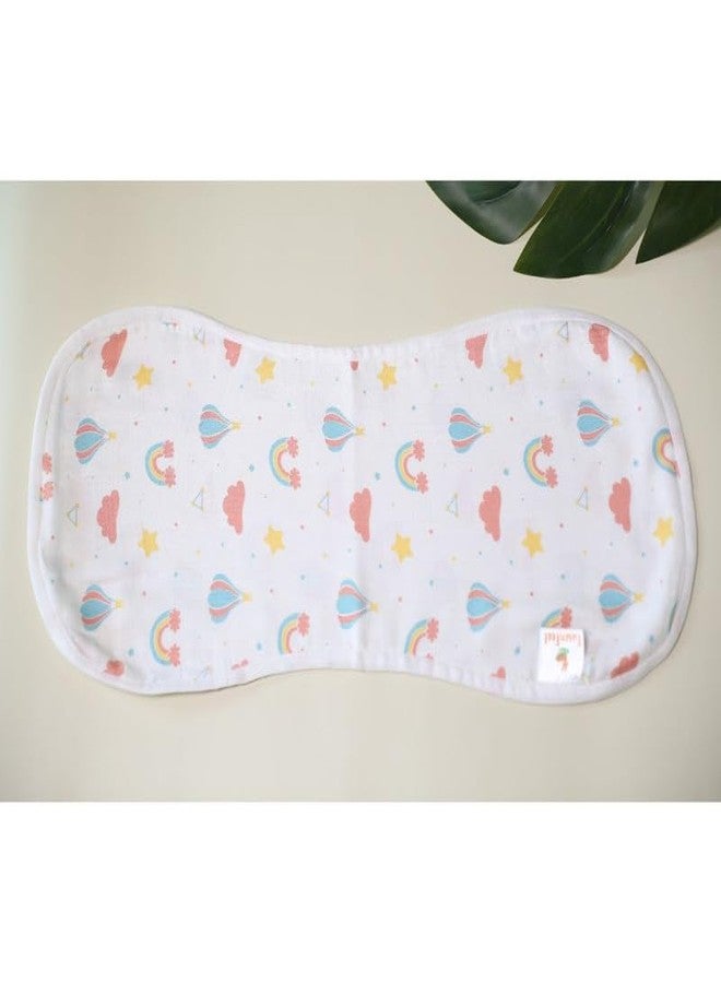 FawnFeel Burp Cloth for Newborn Baby, Infants & Toddlers I Bamboo Based Fabric Breathable, Soft, Fast Absorbing I Rainbow Print I Size 52cmx26cm - Image 2