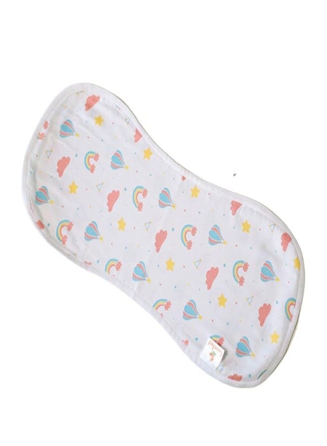 FawnFeel Burp Cloth for Newborn Baby, Infants & Toddlers I Bamboo Based Fabric Breathable, Soft, Fast Absorbing I Rainbow Print I Size 52cmx26cm - Image 1