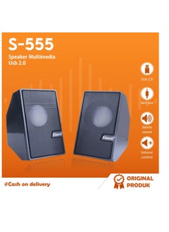 كيسونلي مكبر صوت متعدد الوسائط 2.0 - أسود، بلوتوث S-555  - Image 5