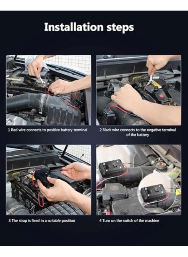 طارد الحيوانات، طارد الفئران بالموجات فوق الصوتية تحت الغطاء، أضواء ومؤشرات إنذار لصيانة السيارة، تخلص من الفئران، والجرذان، والسناجب في محرك السيارة، مرآب الشاحنة، العلية، القبو، مستودع الحظيرة، حماية السيارة - Image 3