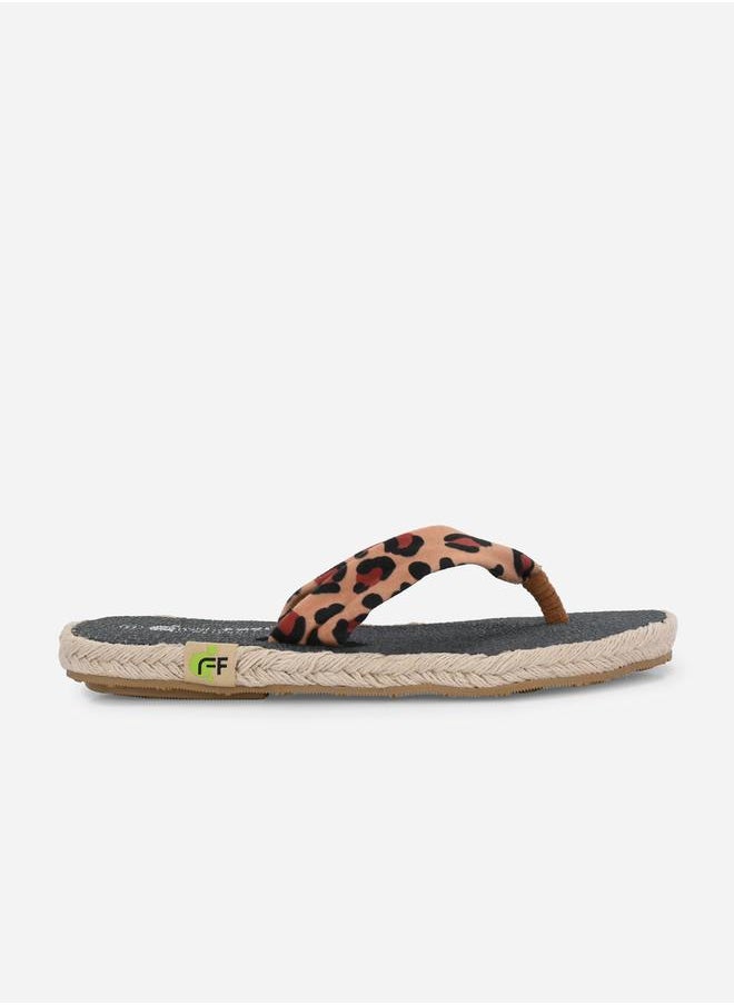 Fresh Feet Leopard Print Thong Toe Yoga Mat Slippers  - Image 4