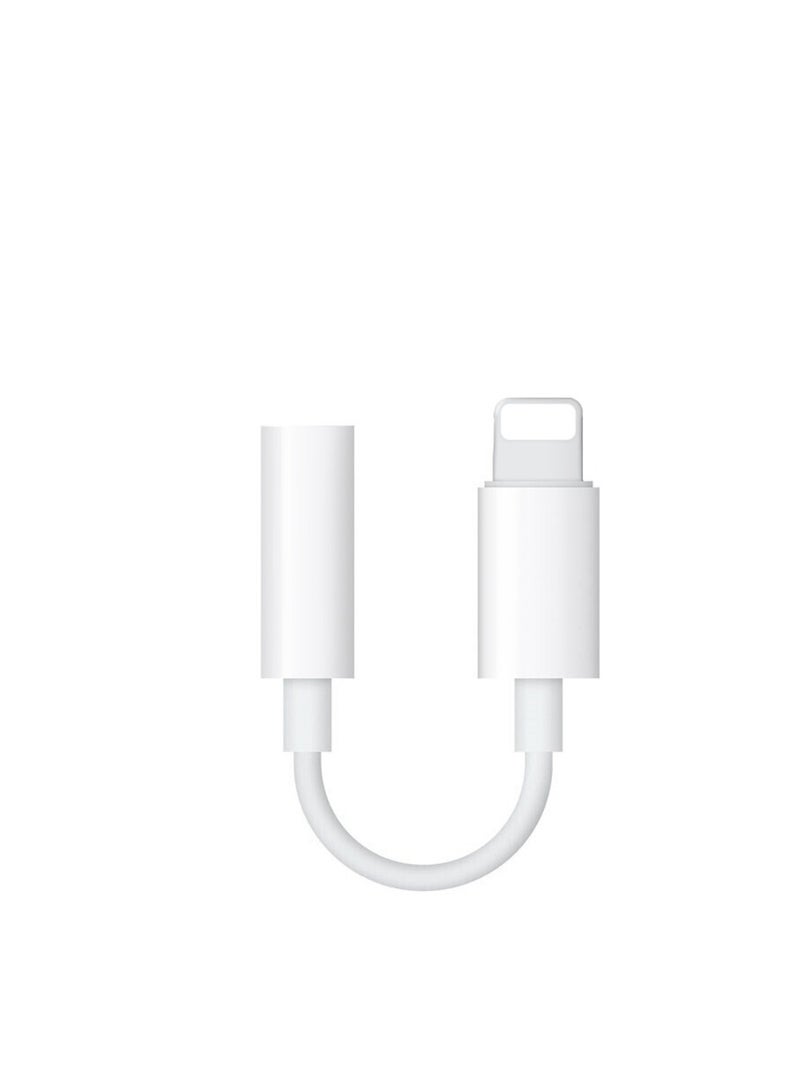 Lightning to 3.5mm Headphone Jack Adapter – Supports iPhone 7 to 14 Series – High-Fidelity Audio & Voice Control – Durable Aluminum Shell – Compatible with Music, Calls, Gaming – White  - Image 1