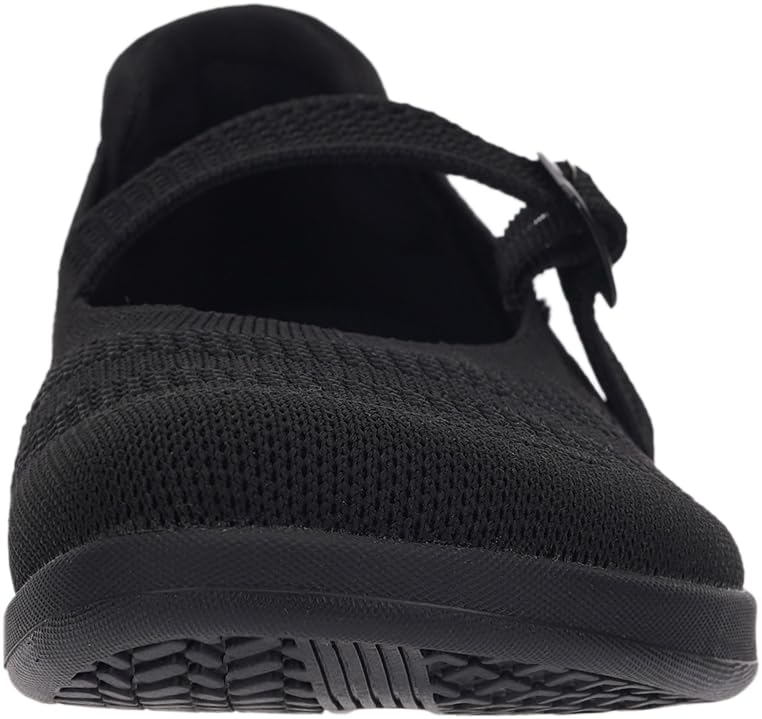 WHITIN Barefoot Mary Jane Flats for Women Wide Toe Box Shoes Minimalist Zero Drop Sole Size 7 Width Knit Ballerina Non Slip Ballet Comfortable Walking Black 38 - Image 2