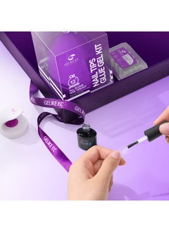 gelike ec Gel X Nail Kit 6 In 1 Uv Strong Gel Glue 240Pcs Short Almond Nail Tips And Uv Lamp  - Image 3