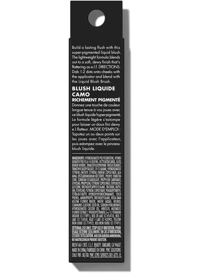 elf e.l.f. Camo Liquid Blush – Dusty Rosé | Long-Lasting, High-Pigment Liquid Blush for Soft Dewy Finish | Vegan & Cruelty-Free - Image 3