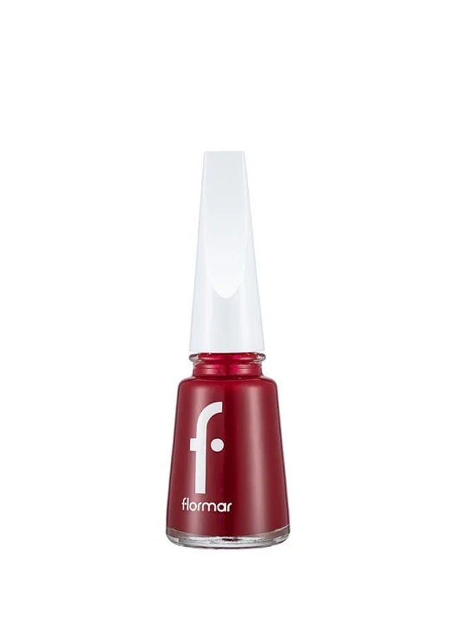 flormar Full Color Nail Enamel 406 Dark Red New - Image 1